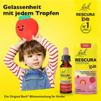 Bach RESCURA Kids Alcohol-Free Drops | Original Bach® Flower Essence Blend | Strawberry Flavor | Alcohol-Free | 10 ml | PZN 19169440