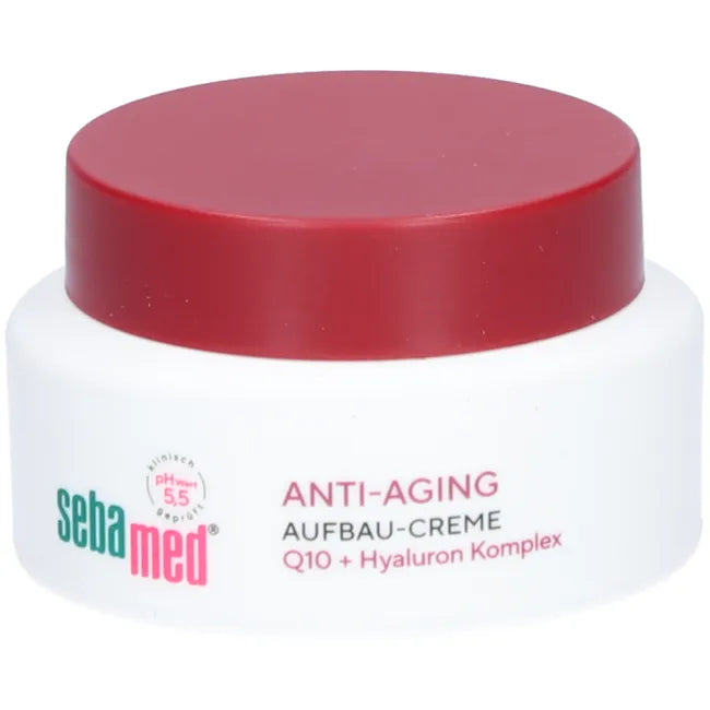 sebamed Anti-Aging Replenishing Cream | Q10 + Hyaluronic Acid + Vitamin A | Avocado Oil, Almond Oil & Shea Butter | pH 5.5 | 50 ml | PZN 19186875