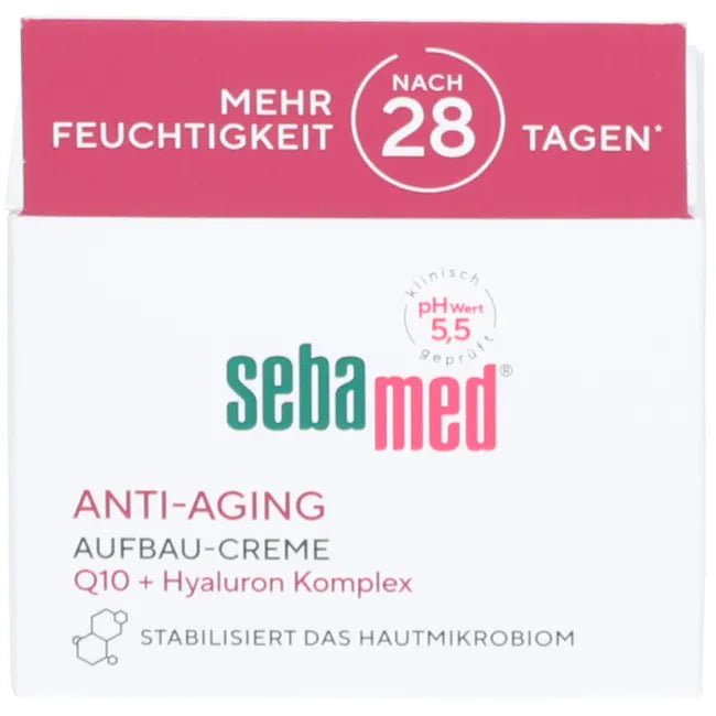 sebamed Anti-Aging Replenishing Cream | Q10 + Hyaluronic Acid + Vitamin A | Avocado Oil, Almond Oil & Shea Butter | pH 5.5 | 50 ml | PZN 19186875