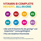 Vitamin B Complete Hevert All-in-One | All 8 B Vitamins + Choline, Betaine, Inositol & PABA | Vegan | 60 Capsules | PZN 19214749