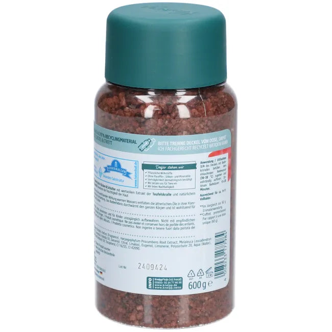 Kneipp Back & Shoulder Bath Crystals | Devil's Claw & Cajeput Essential Oil | Vegan | 600 g | PZN 19401842