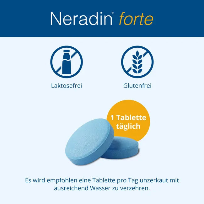 Neradin Forte | L-Arginine 300 mg, Zinc & Selenium | Men's Vitality, Testosterone & Fertility Support | Vegan | 30 Tablets | PZN 19411444