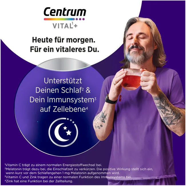 德国原装 Centrum善存 褪黑素+缬草+维生素C+锌 促进睡眠和提高免疫力复合营养片30粒 PZN 19421632