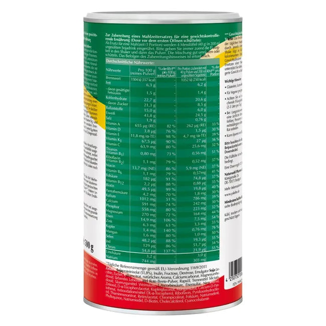 Yokebe Strawberry Meal Replacement Shake | High Protein, Vitamins & Minerals | Vegan, Lactose & Gluten Free | 2 × 500 g | 1 kg Value Pack | PZN 19446253