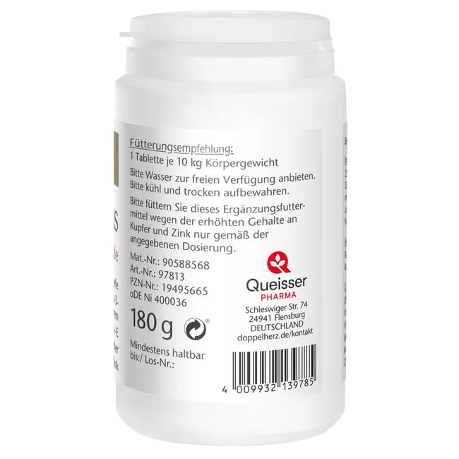 Doppelherz Biotin Plus for Dogs | Biotin, Brewer’s Yeast, Omega-3, Zinc & Copper | Skin & Coat Support | 120 Tablets | PZN 19495665