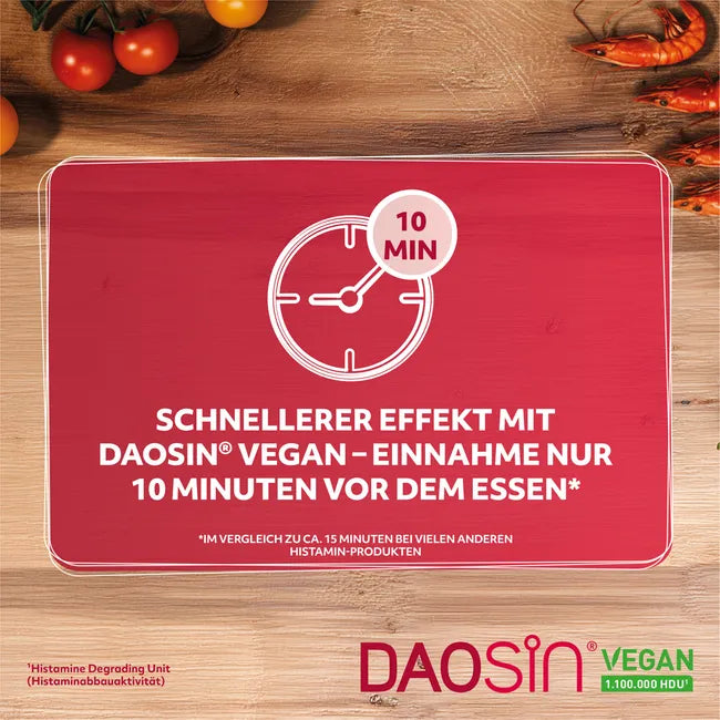 DAOSiN Vegan DAO Enzyme | Plant-Based Diamine Oxidase from Pea Sprouts | 1,100,000 HDU per Tablet | Histamine Breakdown Support | 25 Mini Tablets | PZN 19627279