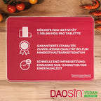 DAOSiN Vegan DAO Enzyme | Plant-Based Diamine Oxidase from Pea Sprouts | 1,100,000 HDU per Tablet | Histamine Breakdown Support | 25 Mini Tablets | PZN 19627279