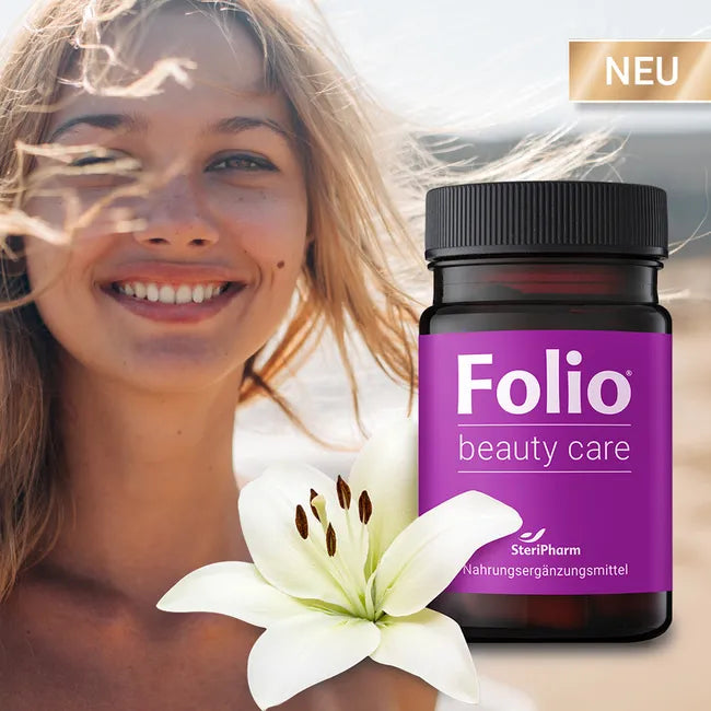 Folio Beauty Care 30 Capsules | Vegan Beauty Capsules for Skin, Hair & Nails | Hyaluronic Acid, Biotin, Silicon & Folate | PZN 19630005