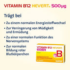 Vitamin B12 Hevert 500 µg 120 Tablets | High-Strength Vitamin B12 | Energy, Nervous System & Red Blood Cell Support | Vegan PZN 19733320