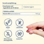 Vitamin B12 Hevert 500 µg 120 Tablets | High-Strength Vitamin B12 | Energy, Nervous System & Red Blood Cell Support | Vegan PZN 19733320