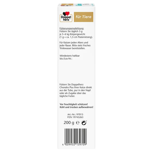 Doppelherz Chondro Plus for Cats | Chondroitin, Green-Lipped Mussel & Salmon Oil | Joint & Mobility Support | 2 × 100 g Paste | PZN 19745263