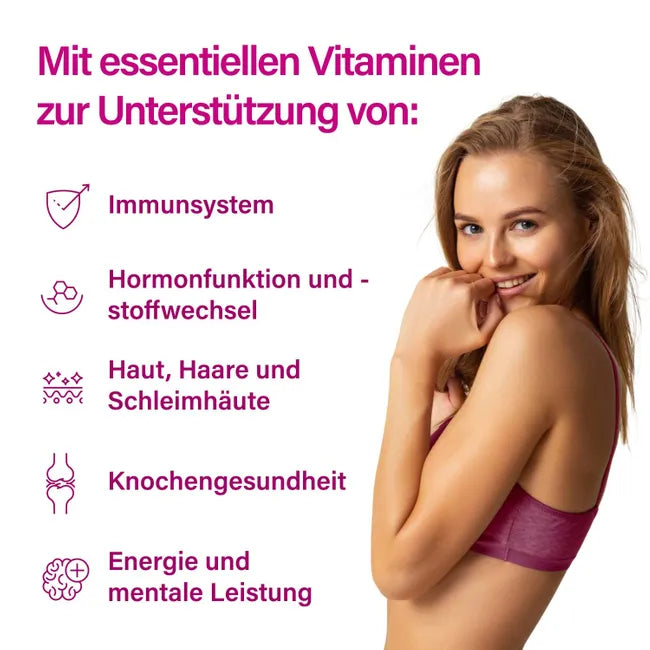 nupure Probaflor FEM Daily | Women's Probiotic | 44 Live Probiotic Strains | 20 Billion CFU | Cranberry, Chicory & Multivitamins | 60 Delayed-Release Capsules | PZN 19754262