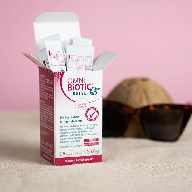 OMNi-BiOTiC REISE Direct Sticks | Travel Probiotic | 10 Live Probiotic Strains | 5 Billion CFU | No Water Needed | 28 Direct Sticks | PZN 19828078