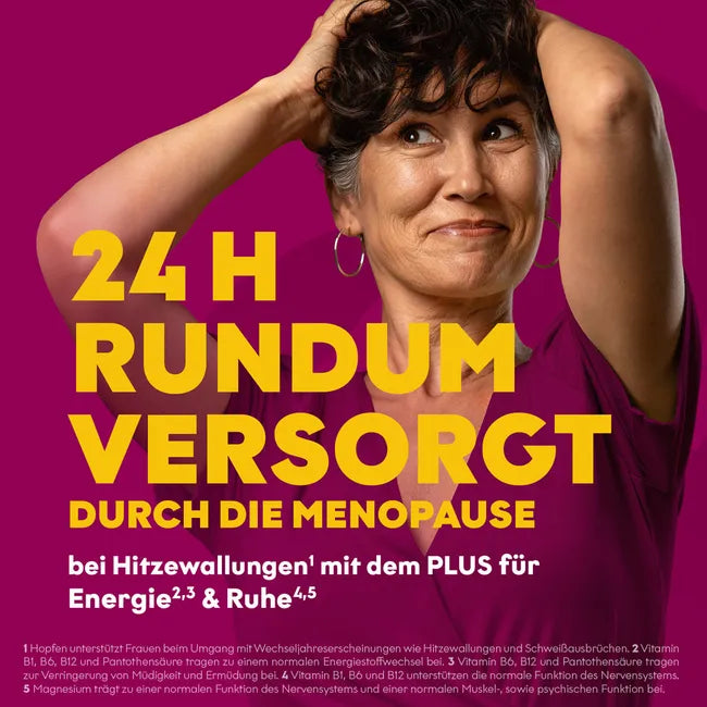 EUNOVA Menopause Day & Night | Red Clover, Hops, Saffron, Guarana, Passionflower & Sage | Hormone-Free Vegan | 2 × 30 Tablets | PZN 19873819