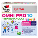 Doppelherz system OMNI PRO 10 Family Twin Pack 2 × 20 Sachets | 10 Probiotic Strains + Vitamin C & B2 | Family Probiotic Formula PZN 19908883