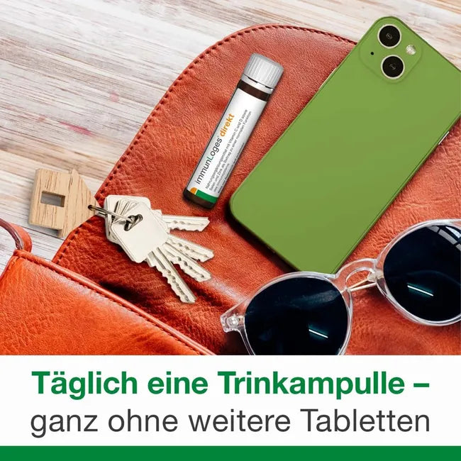 immunLoges Direkt | Vitamin C + D3, Zinc & Selenium with Spirulina & Beta-Glucans | Immune Support | 30 Drinking Ampoules | PZN 19927604