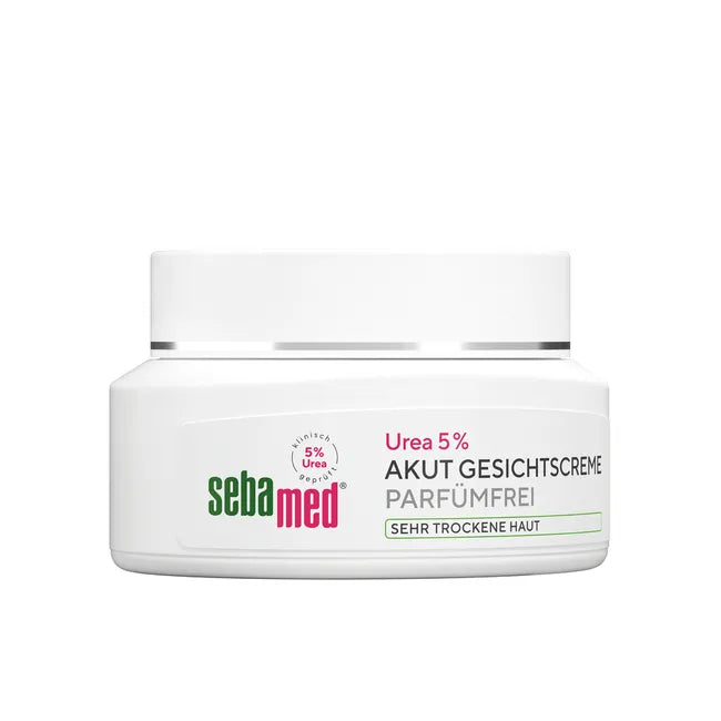 sebamed Urea 5% Acute Face Cream Fragrance-Free | 72H Moisture | Very Dry & Sensitive Skin | Panthenol + Centella Asiatica + Bisabolol | 50 ml | PZN 19949563