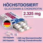 Gelencium Glucosamine, Chondroitin, Boswellia, Vitamin C, Vitamin D, Manganese & Selenium | Joint, Cartilage & Bone Support | 360 Capsules | PZN 19958786