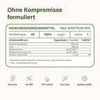 nupure Probaflor MAX SPEKTRUM N95 Powder 28 Sachets | 95 Live Probiotic Strains | 20 Billion CFU | Inulin & Vitamin B2 | Lemon Flavor | PZN 20042532