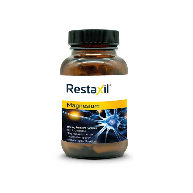 Restaxil Magnesium | Triple Magnesium Complex | Magnesium Bisglycinate, Citrate & Oxide | Muscle, Nerve & Energy Support | 180 Vegan Capsules | PZN 20279429