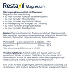 Restaxil Magnesium | Triple Magnesium Complex | Magnesium Bisglycinate, Citrate & Oxide | Muscle, Nerve & Energy Support | 180 Vegan Capsules | PZN 20279429