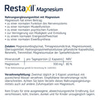 Restaxil Magnesium | Triple Magnesium Complex | Magnesium Bisglycinate, Citrate & Oxide | Muscle, Nerve & Energy Support | 180 Vegan Capsules | PZN 20279429