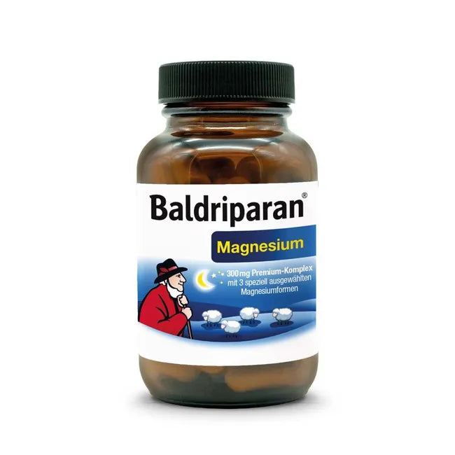 Baldriparan Magnesium | Premium 3-Form Magnesium Complex | Magnesium Bisglycinate + Trimagnesium Dicitrate + Magnesium Oxide | 300 mg Magnesium | Vegan | 180 Capsules | PZN 20279441