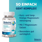 Biolectra Magnesium Complex Balance 7 | 7 Magnesium Forms with Bisglycinate, Citrate & Malate | 100–400 mg Magnesium | Vegan | 120 Capsules | PZN 20300052