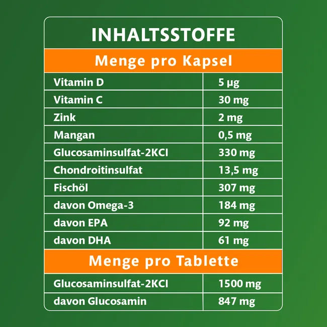 KyttaVit Extra Glucosamine 30 Tablets + 30 Soft Capsules | Glucosamine, Chondroitin, Omega-3, Vitamins C & D | Joint, Cartilage, Bone & Muscle Support  PZN 20305641