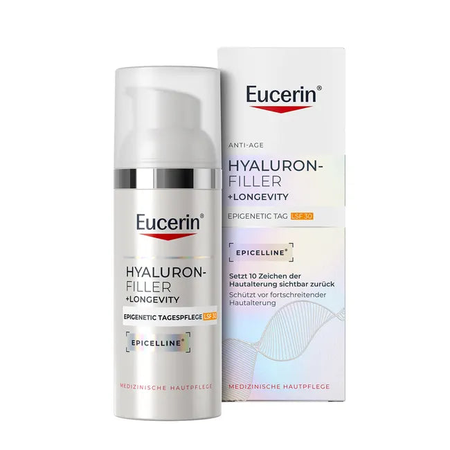 Eucerin Hyaluron-Filler + Longevity Epigenetic Day SPF 30 50ml | Anti-Aging Day Cream with Epicelline | PZN 20352474