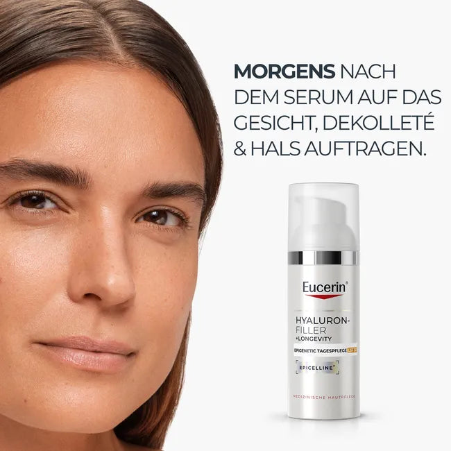 Eucerin Hyaluron-Filler + Longevity Epigenetic Day SPF 30 50ml | Anti-Aging Day Cream with Epicelline | PZN 20352474