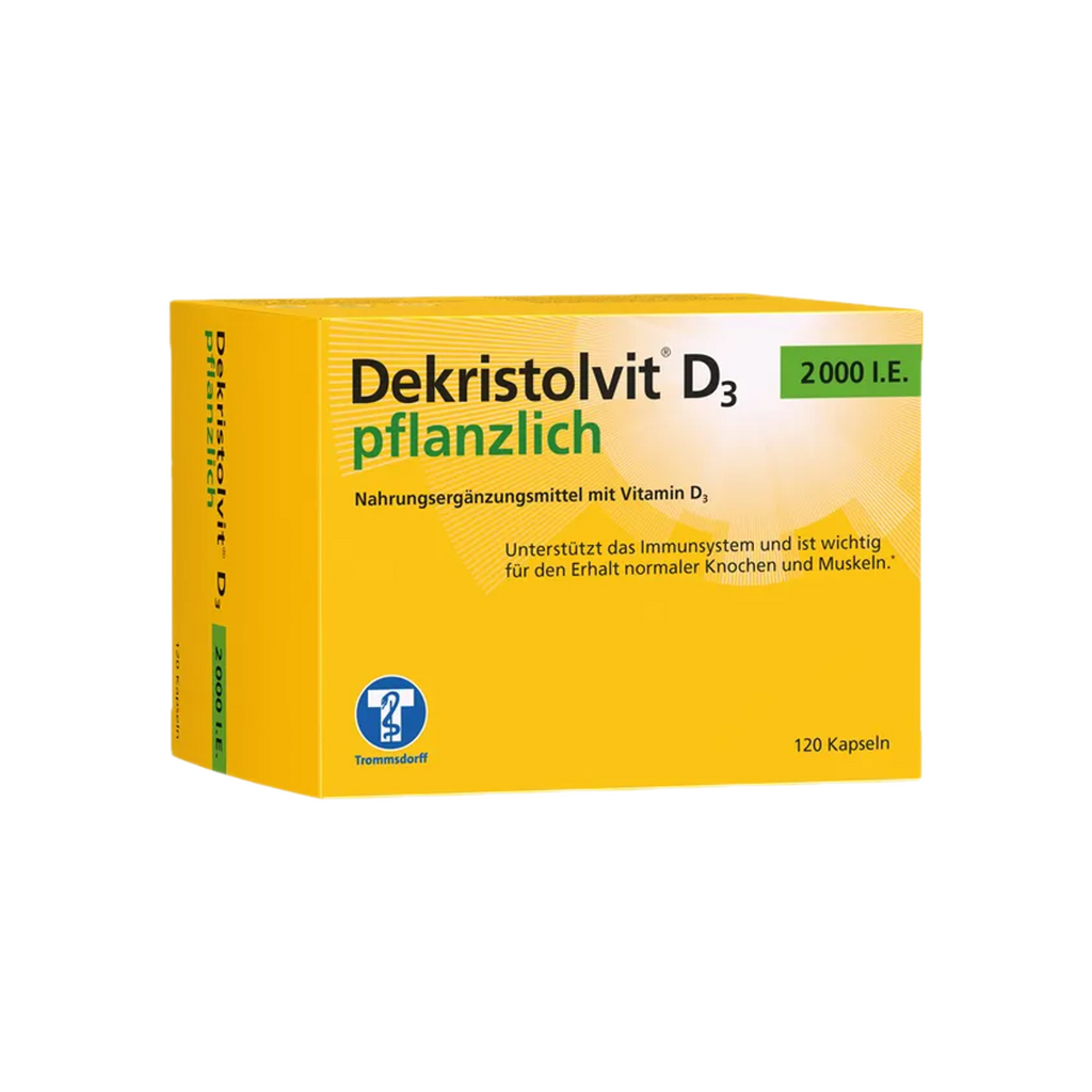 Dekristolvit D3 2000 IU Plant-Based | Vegan Vitamin D3 from Lichen | Immune System, Bones & Muscle Support | 120 Capsules | PZN 18674845