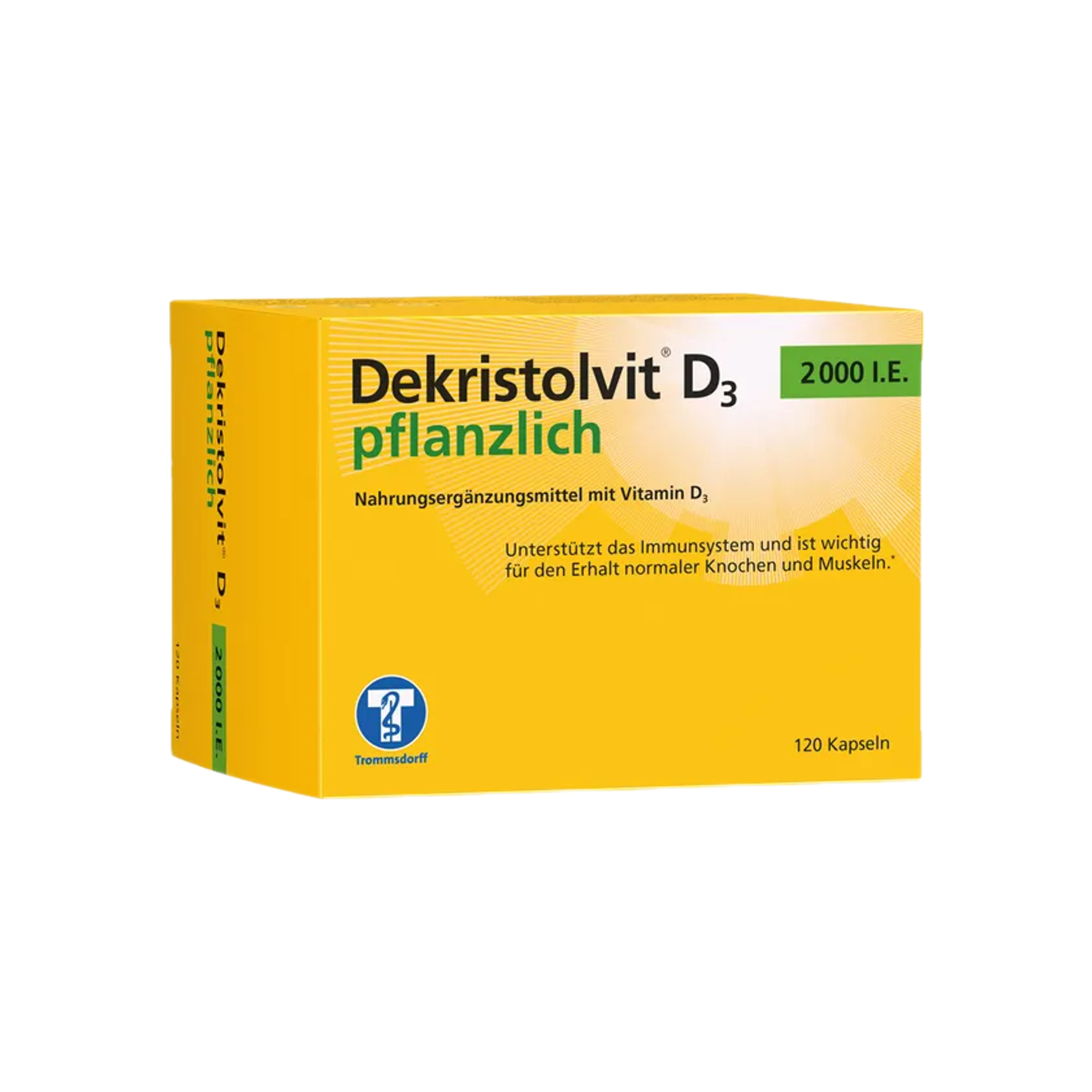 Dekristolvit D3 2000 IU Plant-Based | Vegan Vitamin D3 from Lichen | Immune System, Bones & Muscle Support | 120 Capsules | PZN 18674845