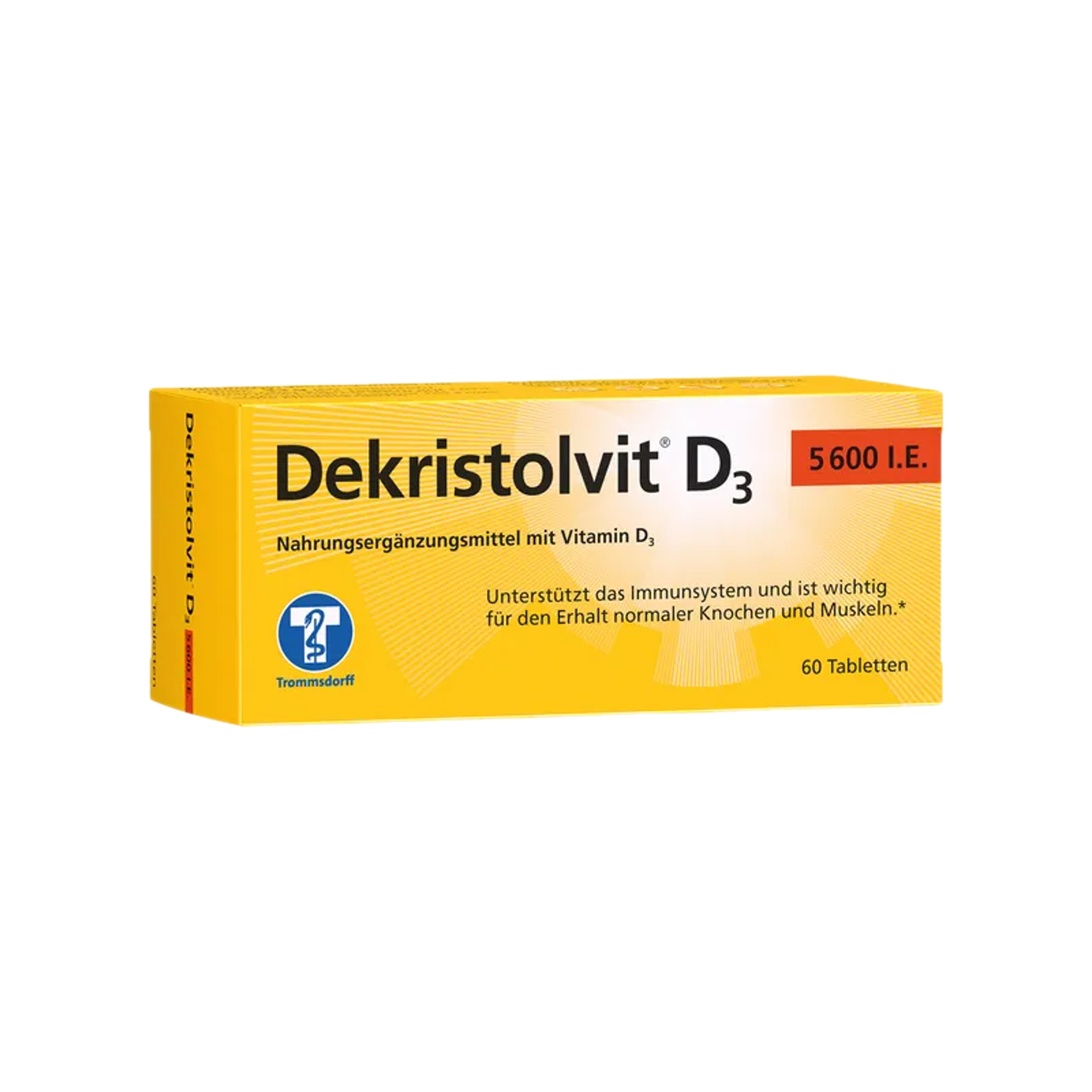 Dekristolvit D3 5600 IU | High-Strength Weekly Vitamin D3 | Immune System, Bones & Muscle Support | 60 Tablets | PZN 11709693