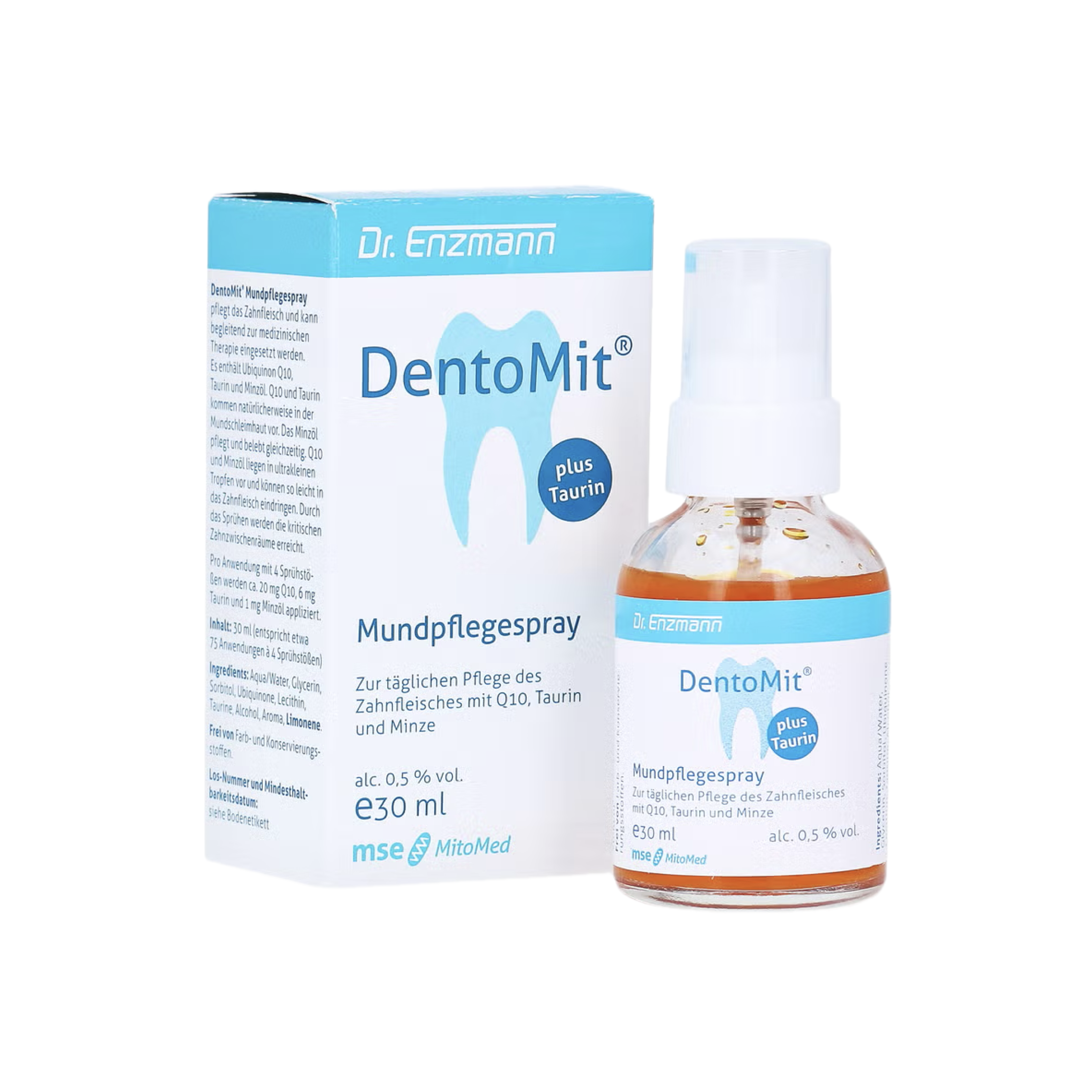 DentoMit Q10 Direct Oral Spray | Coenzyme Q10 + Taurine + Mint Oil | Daily Gum Care & Oral Hygiene | 30 ml | PZN 00185229