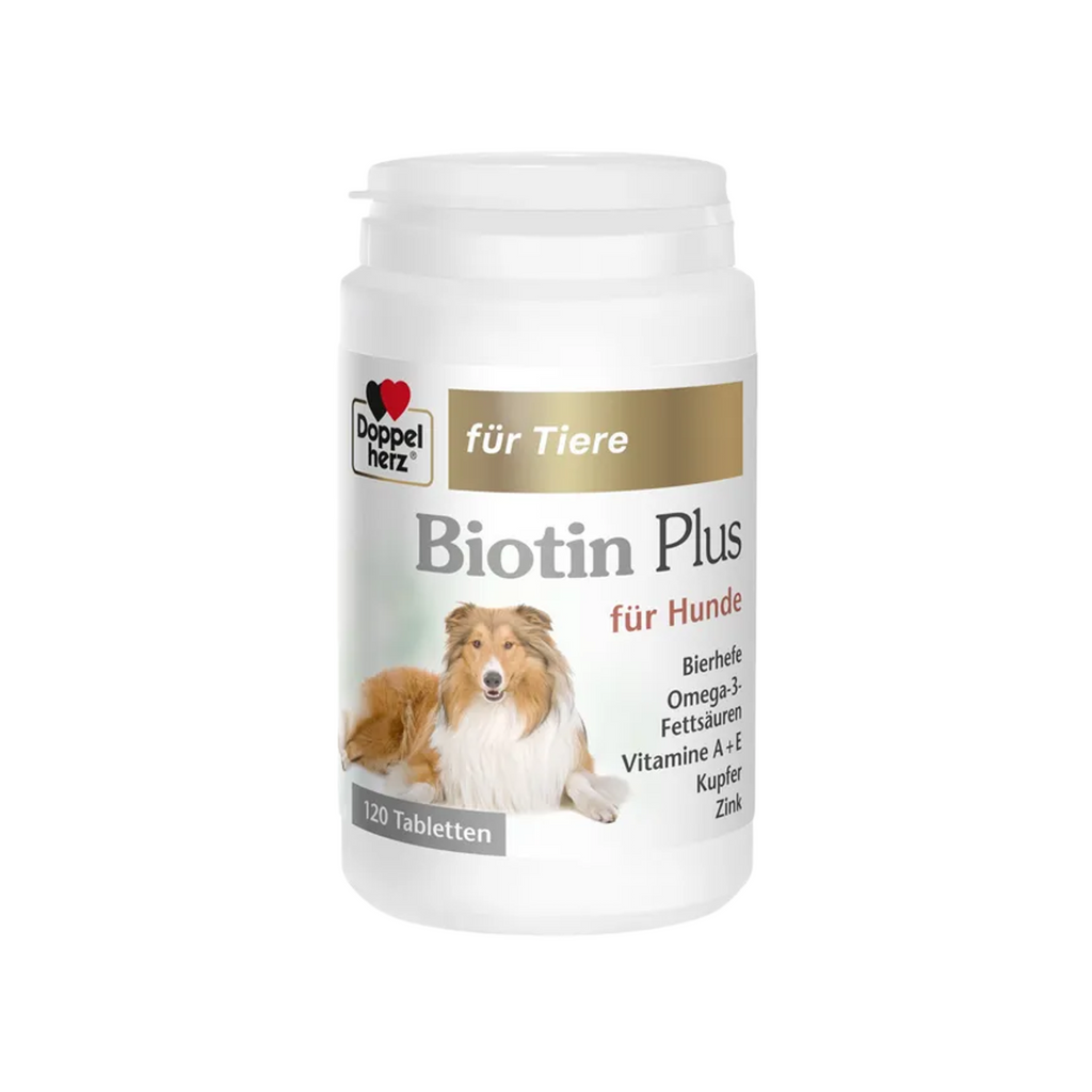 Doppelherz Biotin Plus for Dogs | Biotin, Brewer’s Yeast, Omega-3, Zinc & Copper | Skin & Coat Support | 120 Tablets | PZN 19495665