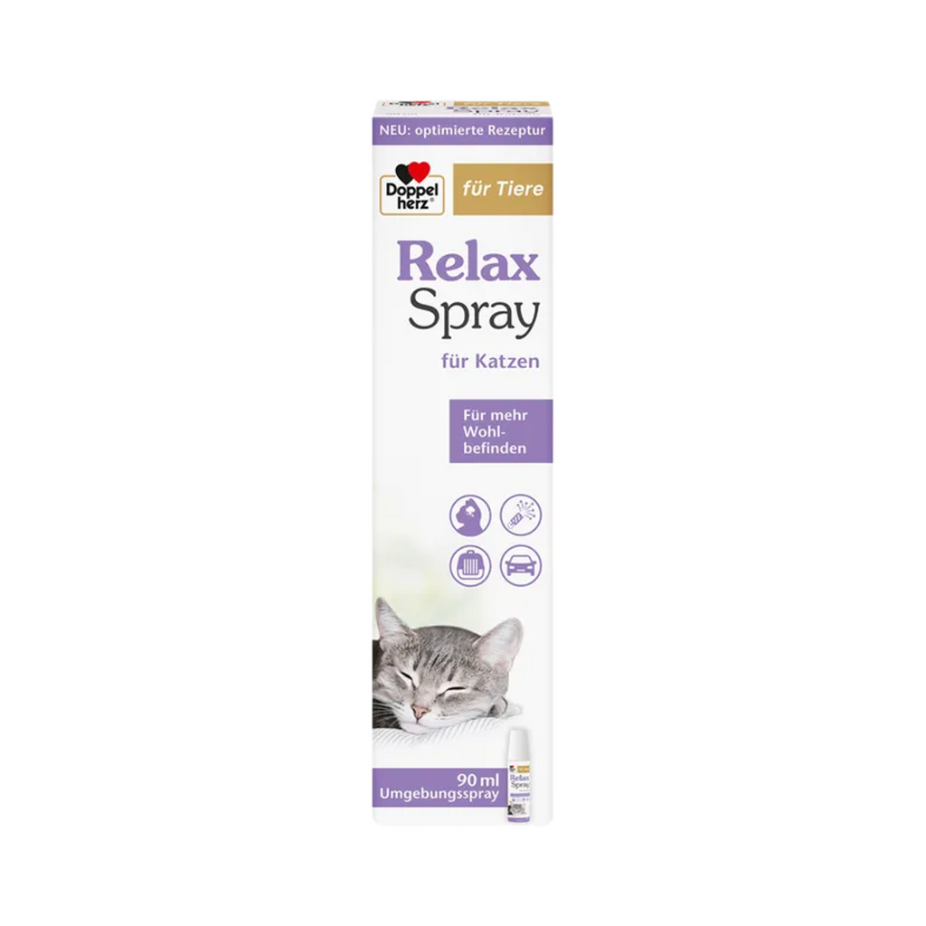 Doppelherz Relax Spray for Cats | Synthetic Feline Pheromones & Lavender | Calming Environment Spray for Home & Travel | 90 ml | PZN 18404689