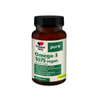 Doppelherz pure Omega-3 1075 Vegan | Algae Oil + Flaxseed Oil | EPA, DHA & ALA + Vitamin E | Fish-Free Plant-Based Omega-3 | 80 Capsules | PZN 17261503