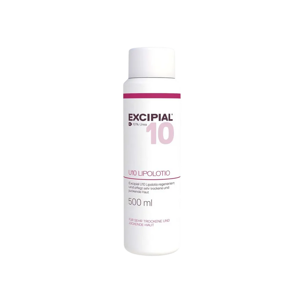 Excipial U10 Lipolotio | 10% Urea Body Lotion with Sodium Lactate | Intensive Moisturizing Care for Very Dry, Rough & Itchy Skin | 500 ml | PZN 09228934