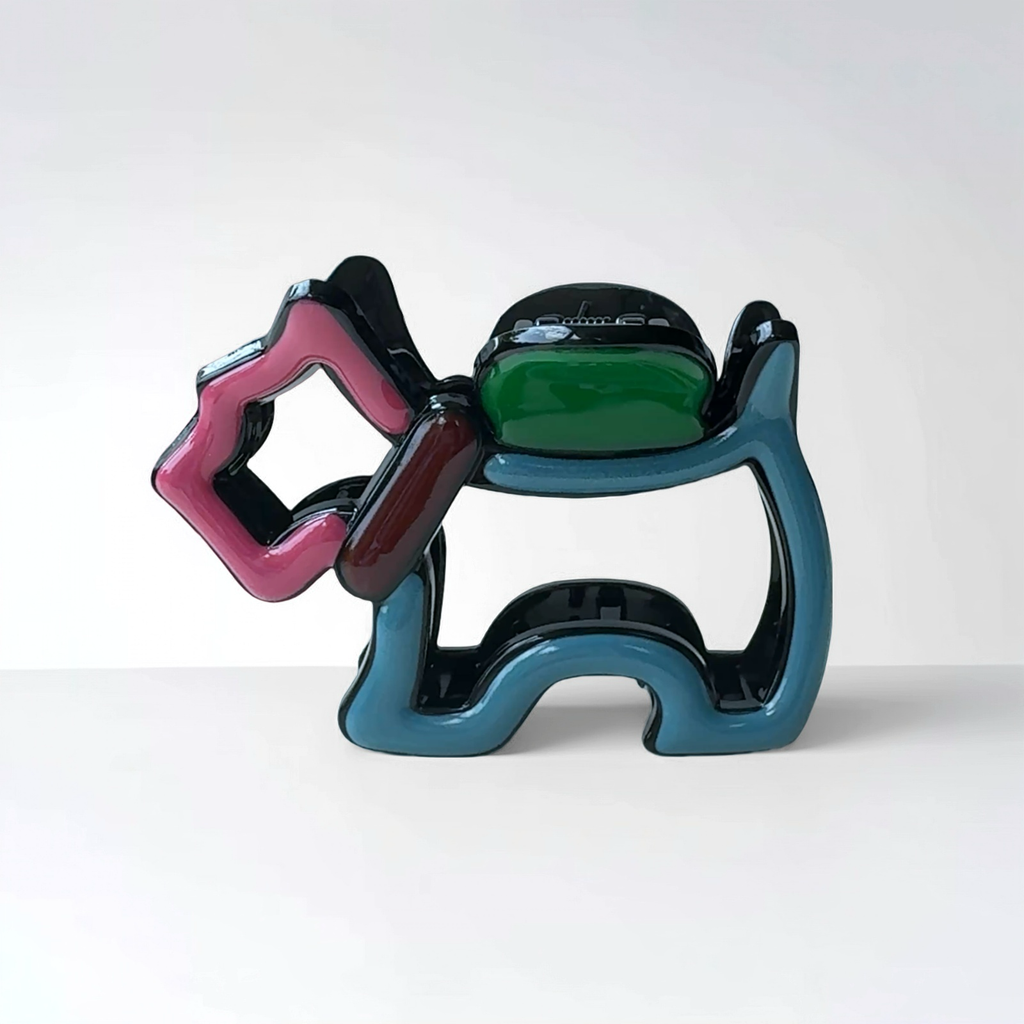 Welpens Kaarklammer Square I Pink & Blau