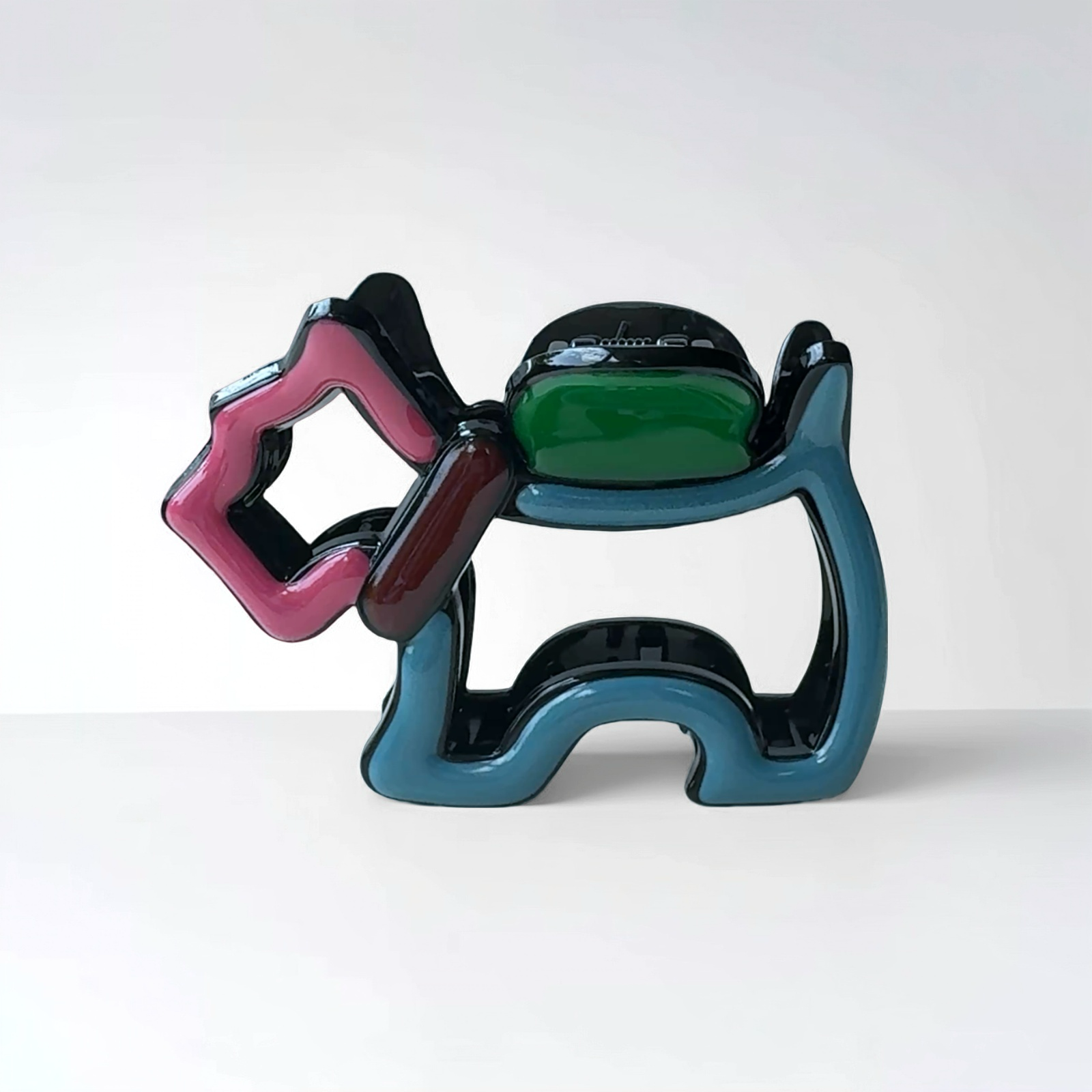 Welpens Kaarklammer Square I Pink & Blau