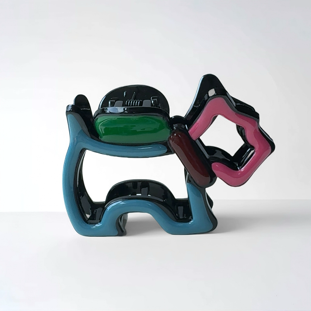 Welpens Kaarklammer Square I Pink & Blau