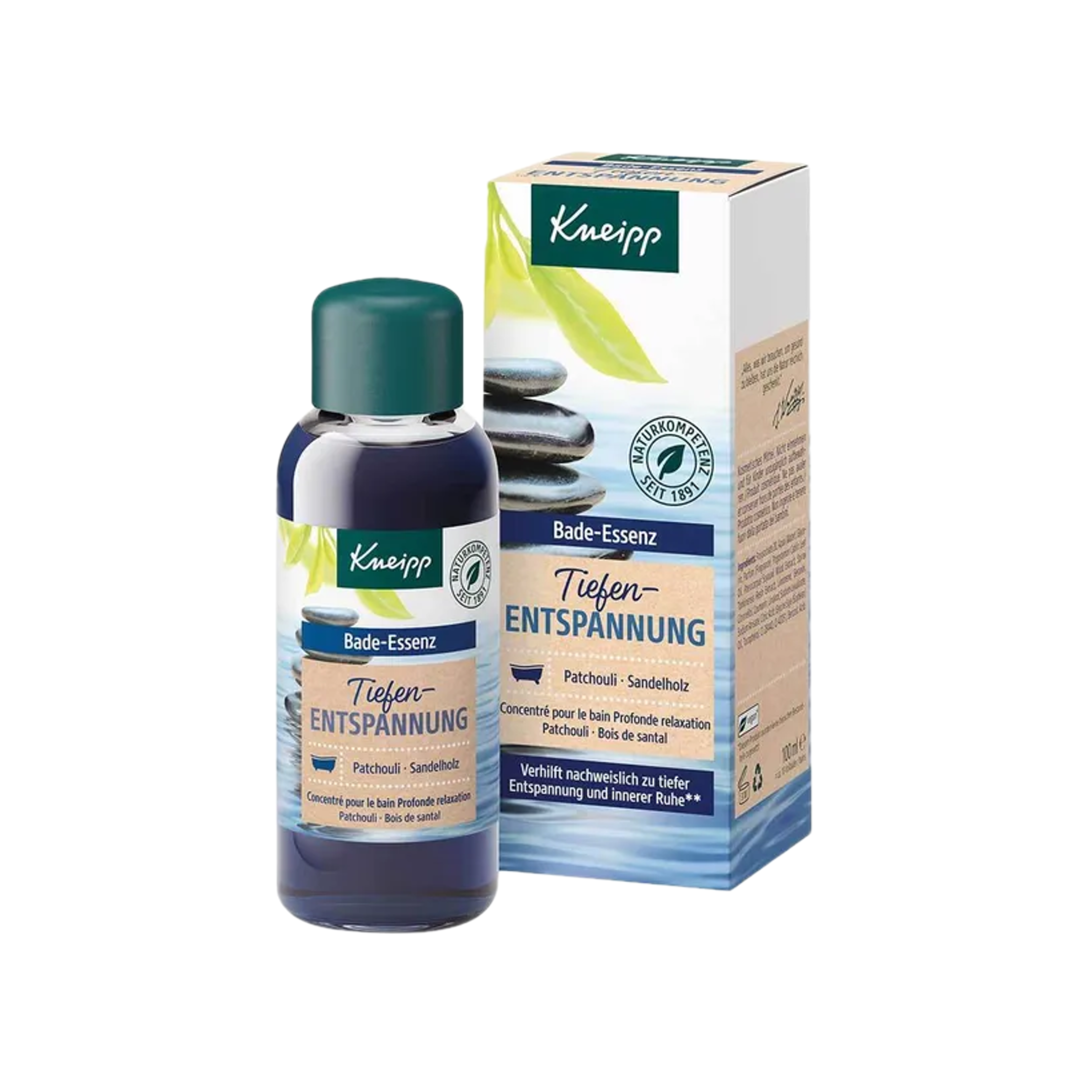 Kneipp Deep Relaxation Bath Essence | Patchouli Essential Oil & Sandalwood Extract | 100 ml | PZN 10026957