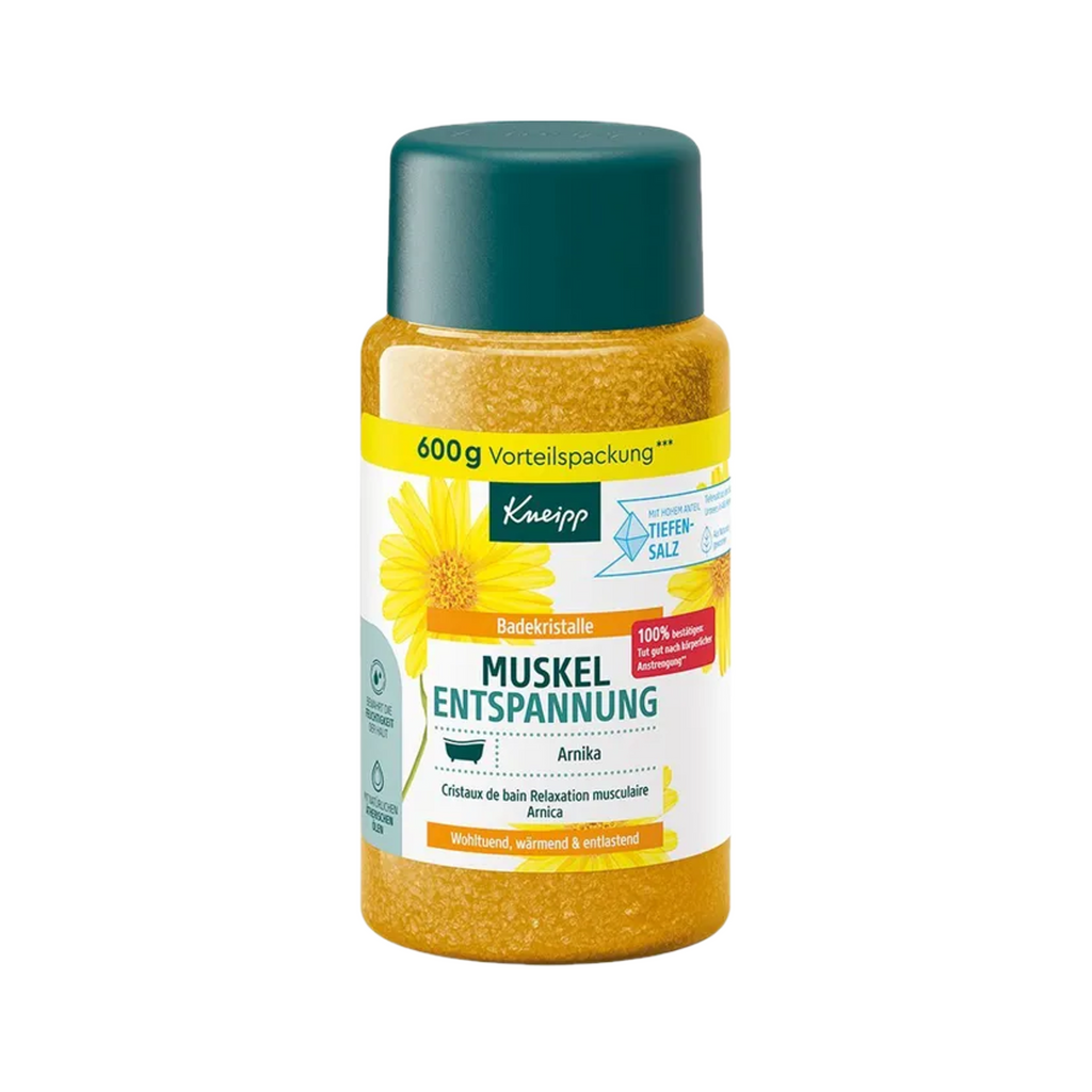 Kneipp Muscle Relaxation Bath Crystals | Arnica, Rosemary & Natural Essential Oils | Warming Bath Salts | 600 g | PZN 17443090