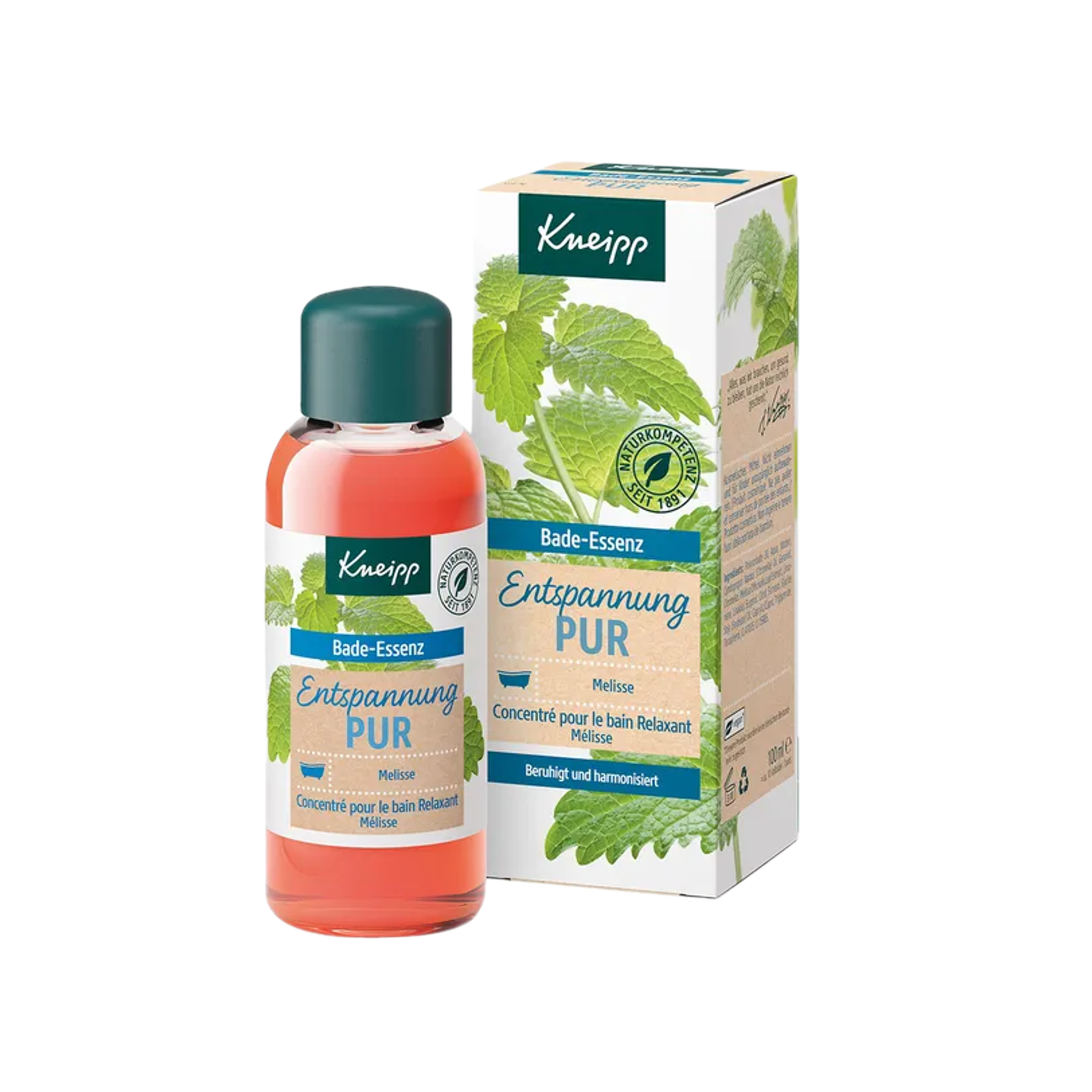 Kneipp Pure Relaxation Bath Essence | Indian Melissa Essential Oil & Lemon Balm Extract | Vegan | 100 ml | PZN 10026992