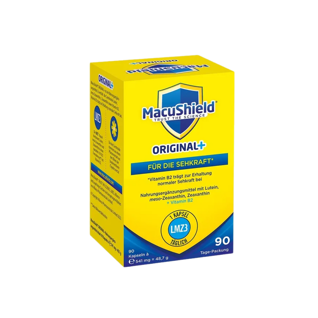 MacuShield Original+ | Eye Health with Lutein, Meso-Zeaxanthin & Zeaxanthin | LMZ Formula | 90 Capsules | PZN 17868961