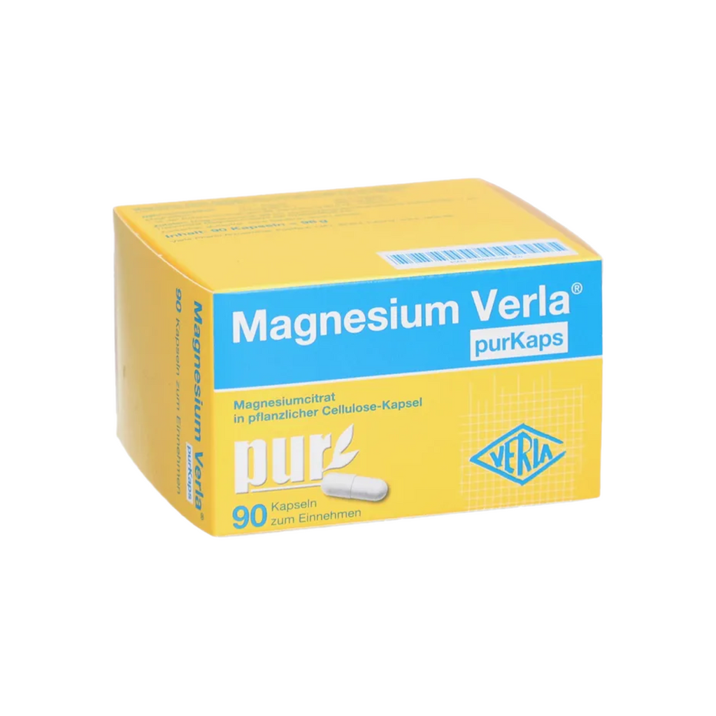Magnesium Verla® purKaps | 150 mg Magnesium Citrate for Muscles, Nerves & Energy | Pure Vegan Formula | 90 Capsules | PZN 18812520