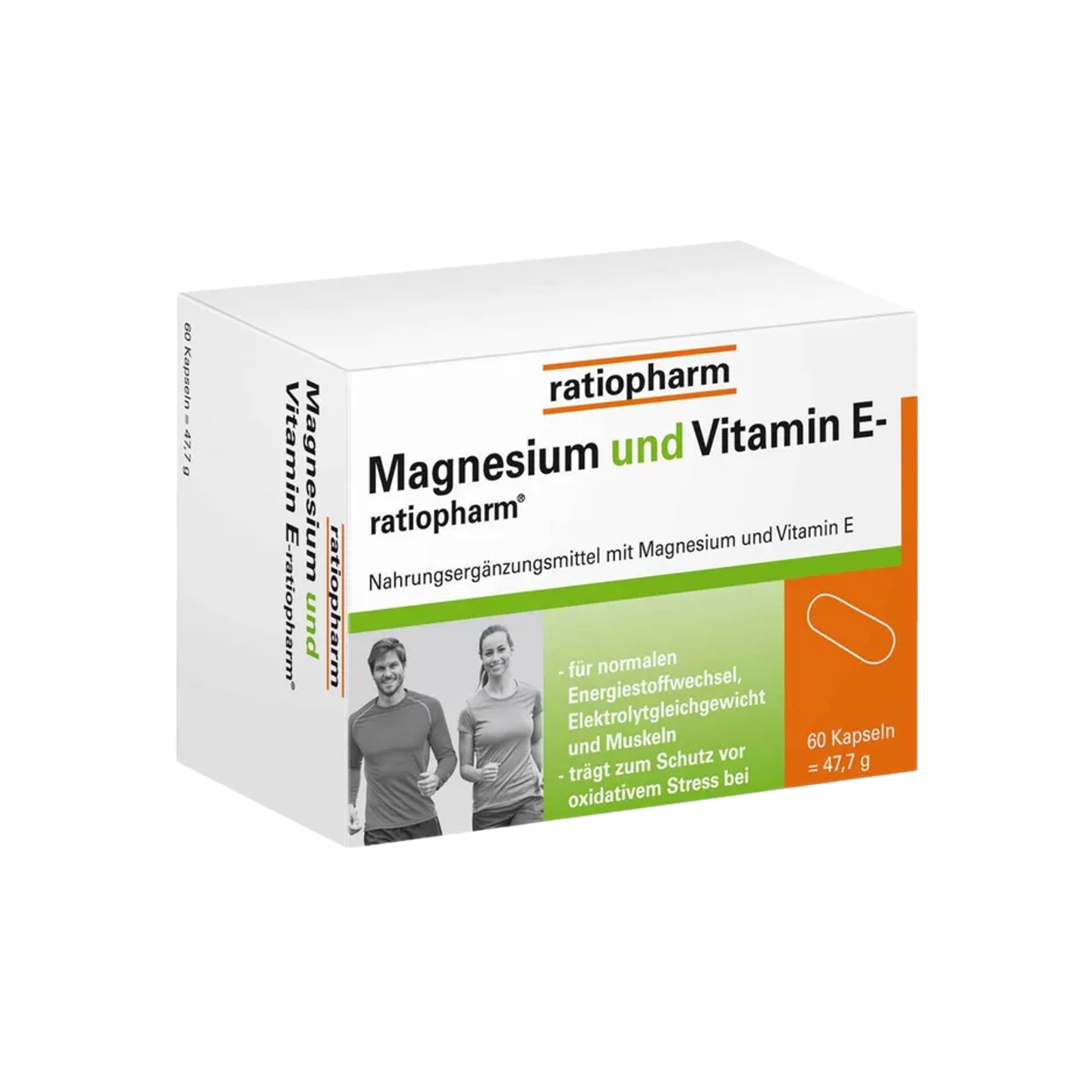 Magnesium + Vitamin E ratiopharm | Muscle, Energy & Cell Protection | 60 Capsules | PZN 03935530