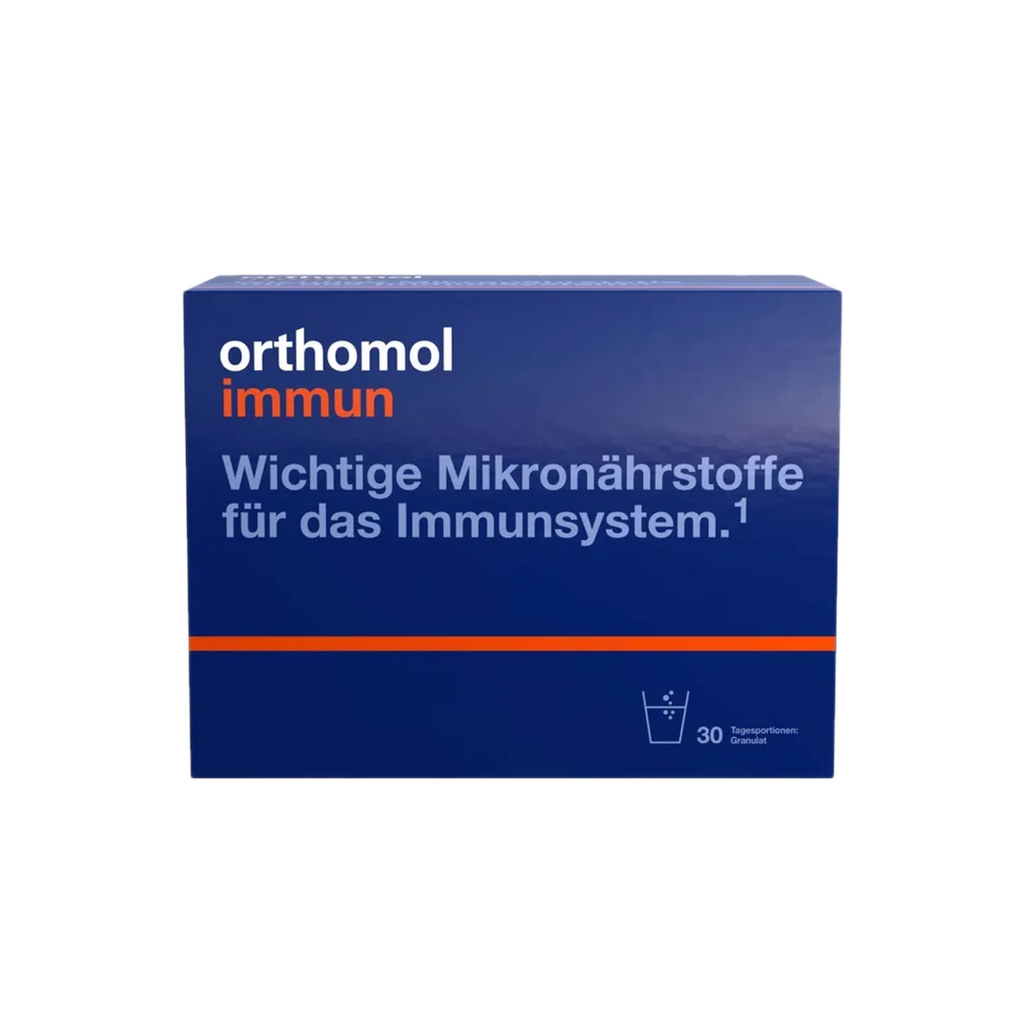 Orthomol Immun | Immune Support with Vitamin C, D & Zinc | 25 Nutrients | Granules | 30 Daily Sachets | PZN 01319962