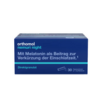 Orthomol Nemuri Night | 1 mg Melatonin + Passionflower & Lemon Balm | Blueberry Direct Granules | 30 Sachets | PZN 17440252